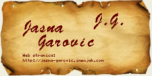 Jasna Garović vizit kartica